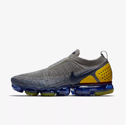Nike Air VaporMax FK Moc Grey Red Yellow Shoes - Click Image to Close